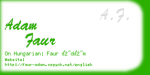 adam faur business card